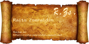 Raits Zseraldin névjegykártya